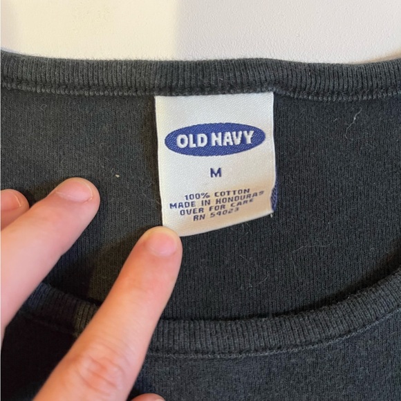 y2k vintage old navy black top basic minimalist casual emo goth witchy vampire - Picture 4 of 6